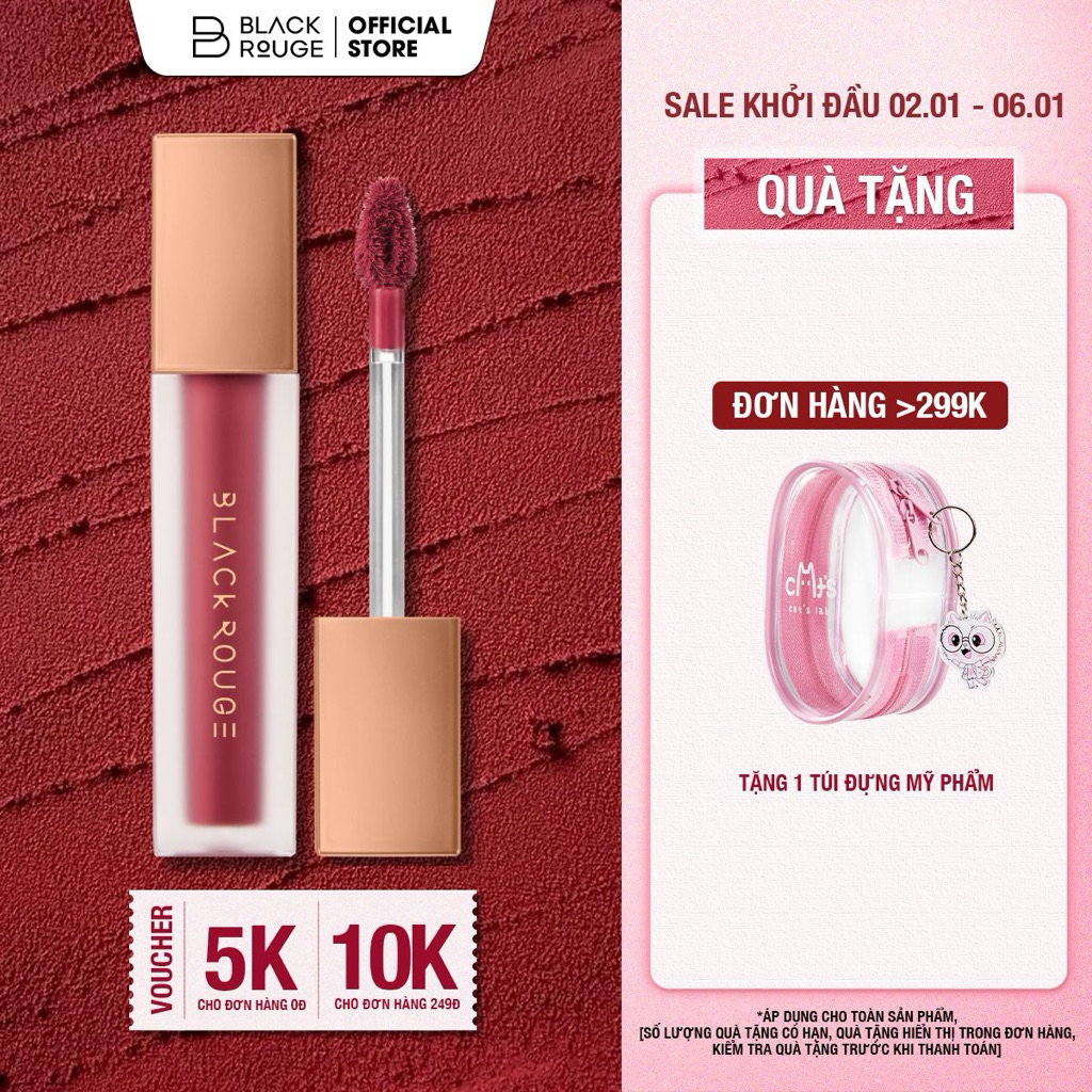 Son Kem Black Rouge Air Fit Velvet Tint Ver 5 - 4,5g