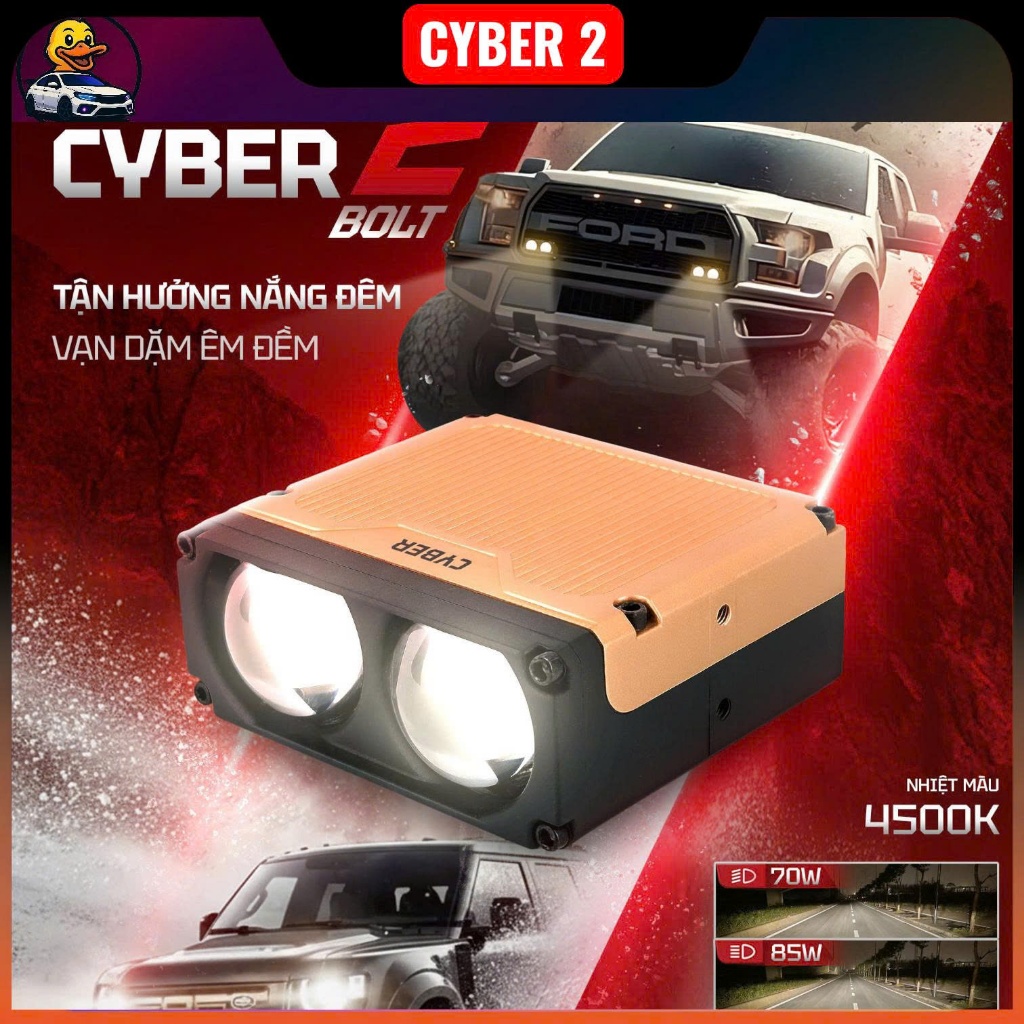Đèn trợ sáng Cyber 2 Bolt Bulbtek 2026 – Bản mới nâng cấp, sáng mạnh, chống nước