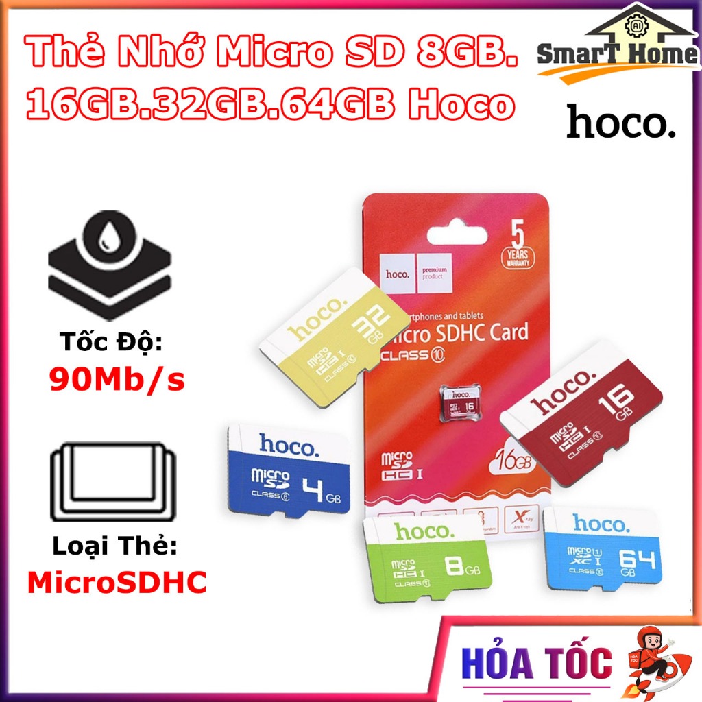 Thẻ Nhớ Micro SD 8GB,16GB,32GB,64GB Chính Hãng Hoco - Thẻ Nhớ Micro SD 8GB,16GB,32GB,64GB  Hoco.