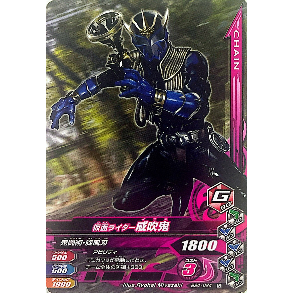 Card bo góc Ganbarizing Kamen Rider Ibuki cấp N- Official