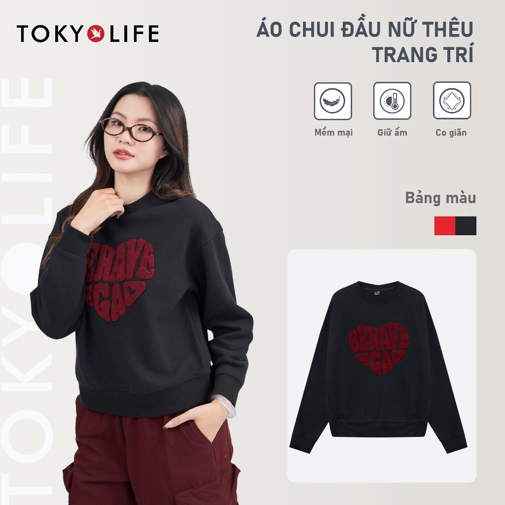 Áo chui đầu nữ thêu trang trí TOKYOLIFE 40004901