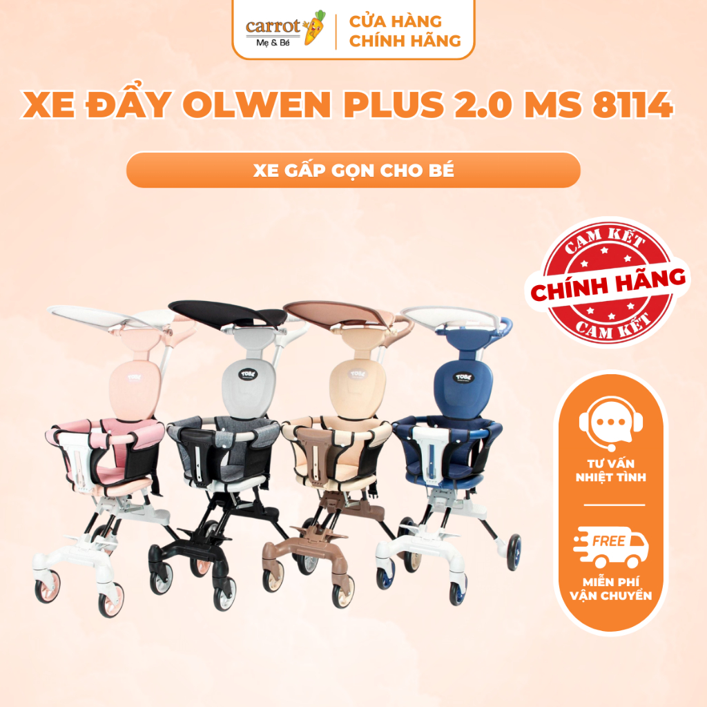 Xe Đẩy Gấp Gọn Olwen Plus 2.0 MS 8114, Nhỏ Gọn Tiện Lợi Cho Các Chuyến Du Lịch, Dã Ngoại