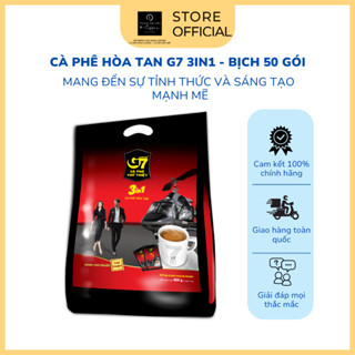  Cà Phê Hòa Tan G7 3in1 Trung Nguyên – Bịch 50 Gói – Cà Phê Sữa Hòa Tan Tiện Lợi Đậm Vị Việt 