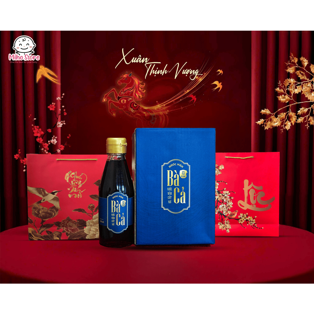 Nước Mắm Cốt Nhĩ 43 Độ Đạm Bà Cả Truyền Thống Phú Quốc – Chai Thủy Tinh 180ml – Hộp 4 Chai – Miho St