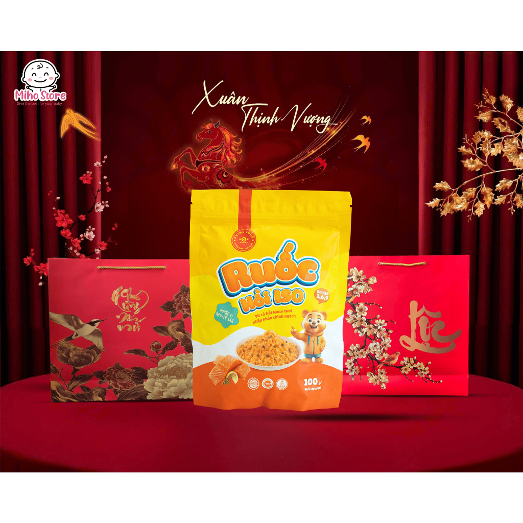 Ruốc cá hồi ISO cao cấp dành cho các bé, Ruốc cá hồi bổ dưỡng thơm ngon cho trẻ em mọi nhà, Ruốc cá 