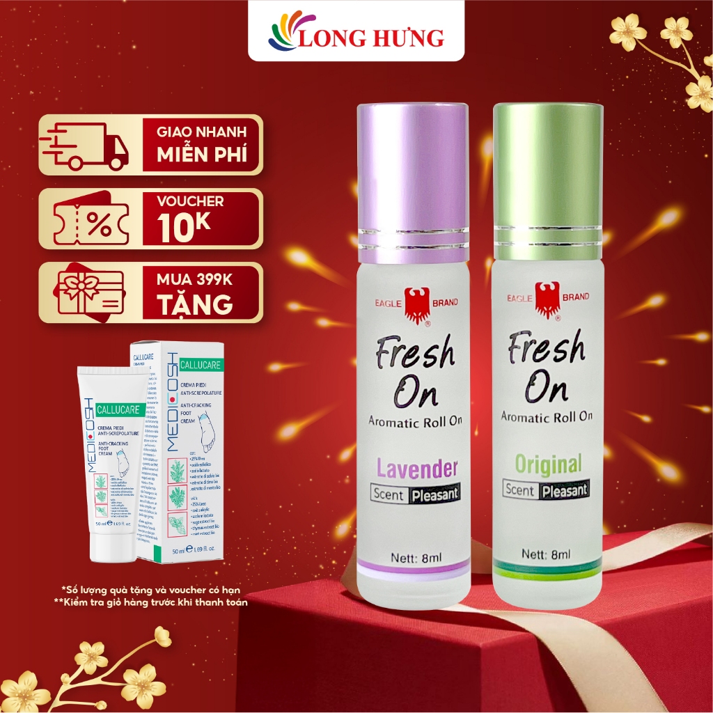 Dầu lăn giảm căng thẳng Eagle Brand Fresh On (8ml)
