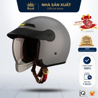  Mũ Bảo Hiểm Royal Chính Hãng M268 Cao Cấp 2 Kính Size L XL Mũ Bảo Hiểm Royal 3 4 M139 Lux Kính Âm Kết Hợp Lưỡi Trai 