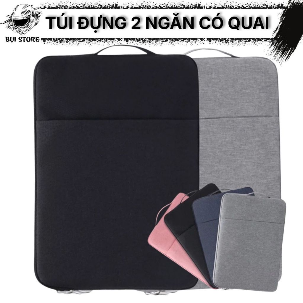 Túi Đựng Laptop Chống Sốc 2 Ngăn Có Quai Xách - Túi Chống Nước Macbook Air Pro 13 14 15 15.6 Inch Đa Năng