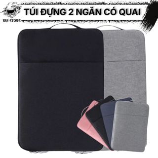 Túi Đựng Laptop Chống Sốc 2 Ngăn Có Quai Xách - Túi Chống Nước Macbook Air Pro 13 14 15 15.6 Inch Đa Năng
