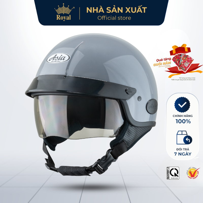 [NHÀ SẢN XUẤT] Mũ Bảo Hiểm Kính Âm Asia MT-139 Chính Hãng, Nón Bảo Hiểm Có Kính Hợp Nam Nữ Nhiều Màu