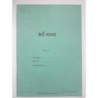 1 quyển sổ quỹ tiền mặt hoặc sổ kho theo mẫu chuẩn