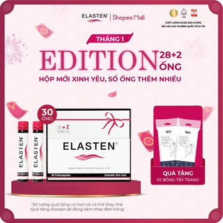  Collagen Elasten Hộp 30 ống x 25ml - Giúp Da Căng Mịn Chống Lão Hóa Tóc Chắc Khỏe 
