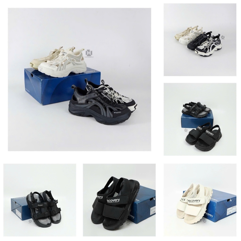 [chinhhang] Giày Sandal Discovery Thời Trang Nam Nữ Đế Cao Su Êm Nhẹ Thoáng Khí Nhiều Màu Sắc