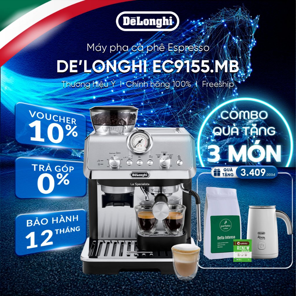 Máy pha cà phê espresso DeLonghi La Specialista Arte EC9155.R / EC9155.MB