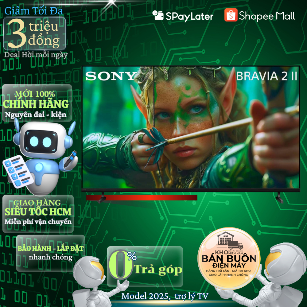 Google Tivi Sony K-65S20M2 65 Inch 4K UHD, Dolby Atmos,Google Assistant, Thiết Kế Viền Mỏng Hiện Đại