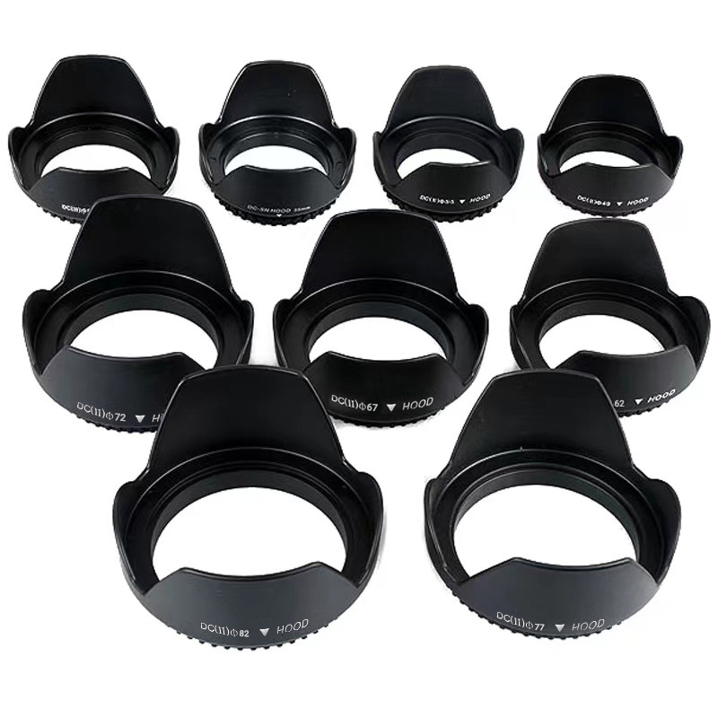 Lens hood DC Loa che nắng hoa sen vặn ren đủ size kích thước (cho tất cả các lens ống kính)