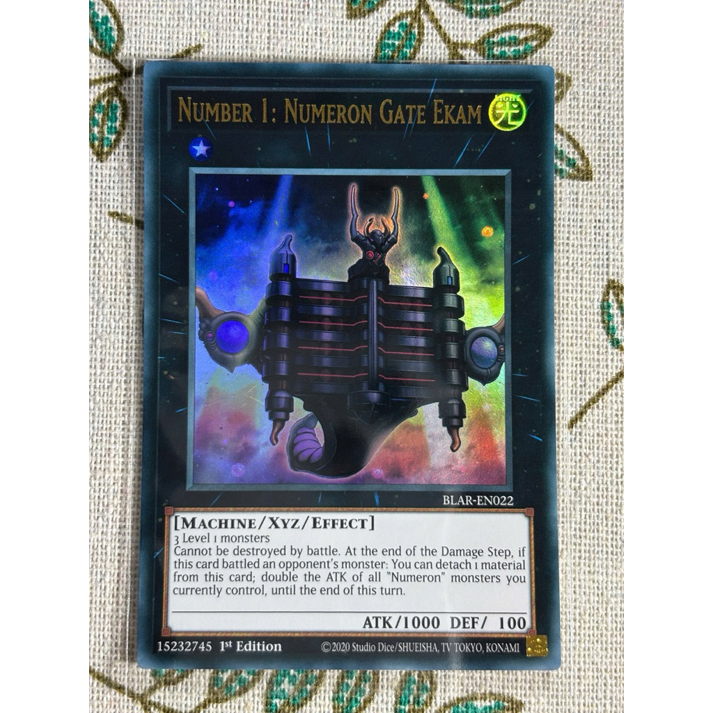 [LiLy_Yugioh] Lá bài Yugioh Monster Number 1: Numeron Gate Ekam - BLAR-EN022 Ultra rare