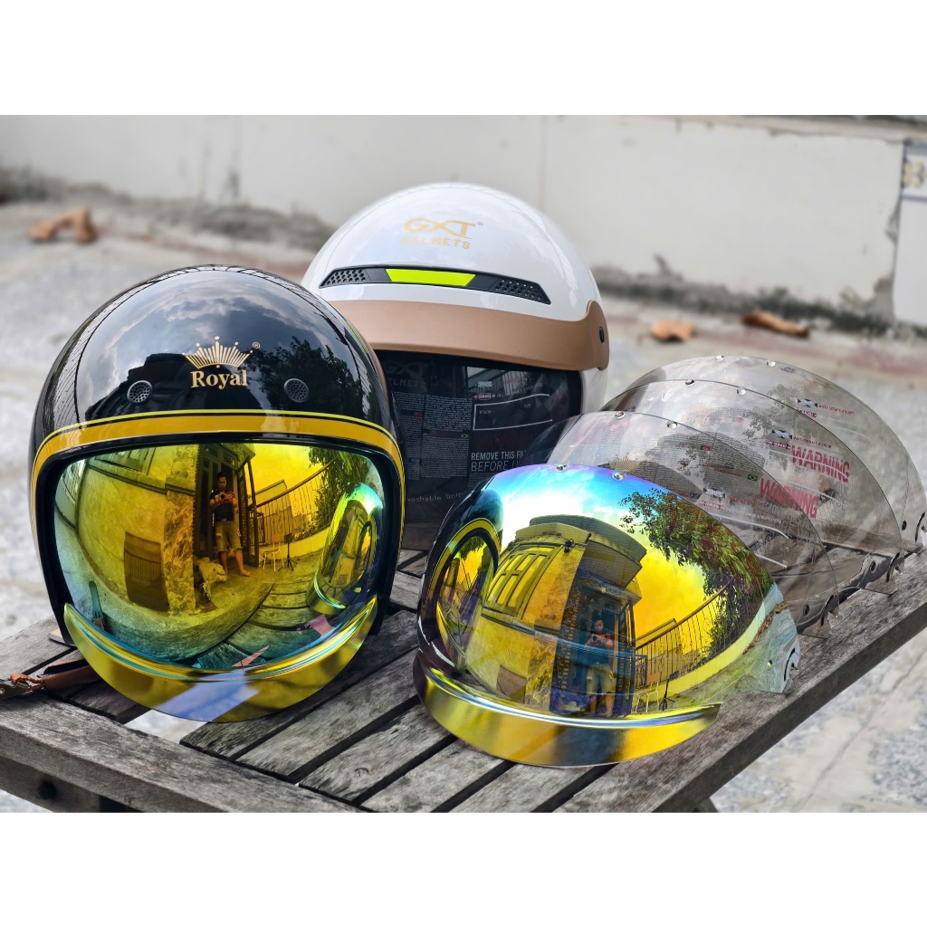 Kính mũ bảo hiểm Royal M139 chính hãng thay được cho Royal M139 Lux,GXT M139,Asia MT08K.. nhiều màu