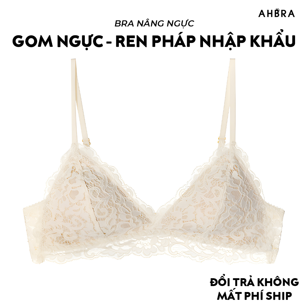 Áo Bra Ren Nâng Ngực AHBRA R57 K Gọng Mút Mỏng Cho Nữ Mặc Vest