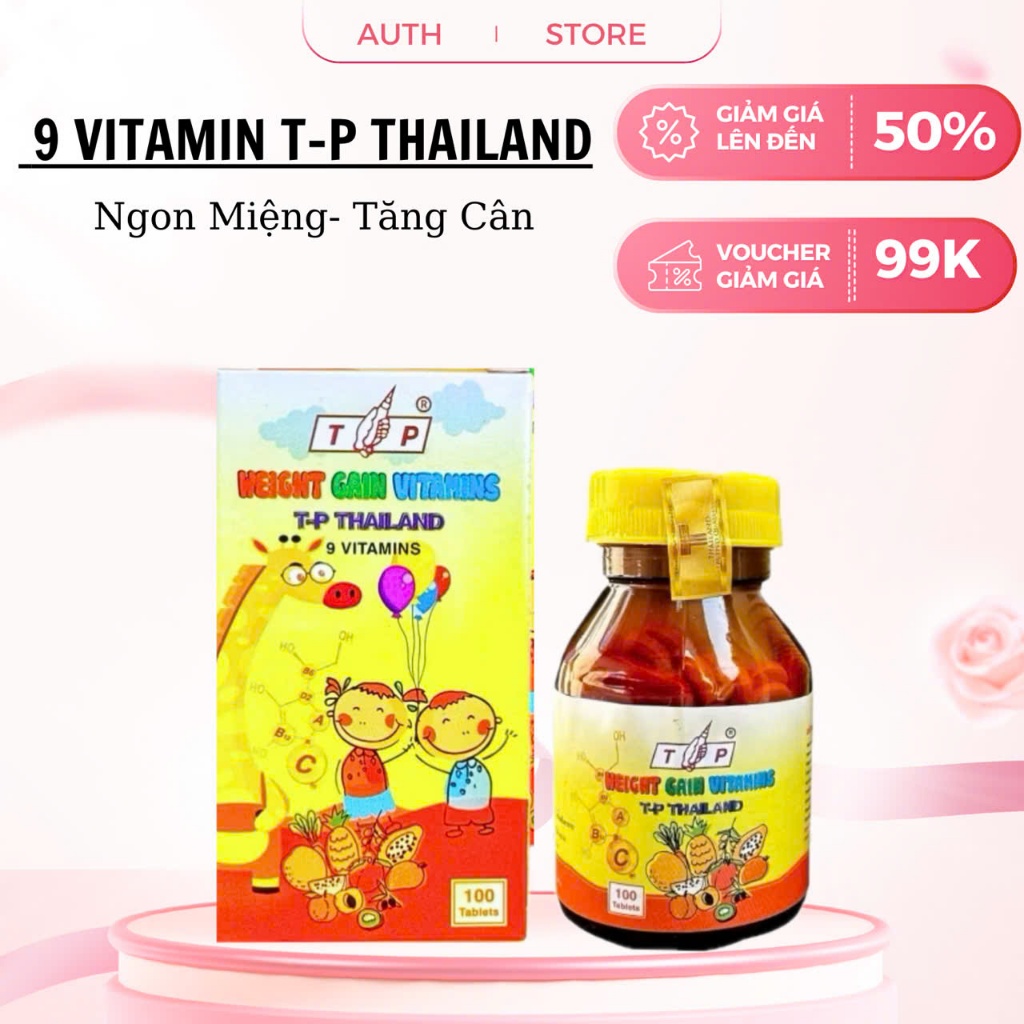 Thực phẩm chức năng Weight Gain vitamins - 9 vitamins giúp tăng cân nhanh an toàn hiệu quả không tíc