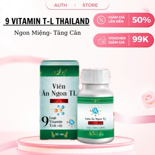 Thực Phẩm Chức Năng Viên Ăn Ngon TL- 9 loại vitamin trái cây 1 hộp 100 viên giúp ăn ngon, bổ sung dinh dưỡng