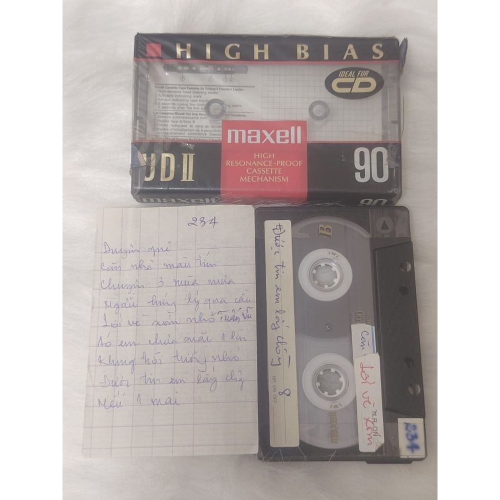 Băng cassette thu sẵn – Maxell UDI 90 (High Bias) | Nhạc trữ tình xưa – mã 233 / 234