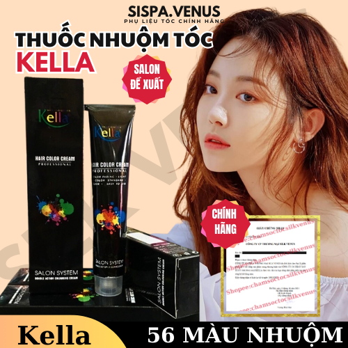 Thuốc nhuộm tóc Kella 100ml 56 màu (chưa oxy), nhuộm màu tóc tại nhà - SilkVenus