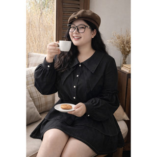 sơ mi cổ đôi ulzzang bigsize (2 màu trắng đen )