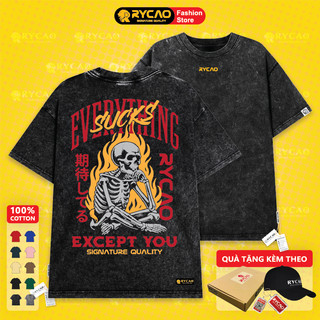 [In Nhủ Vàng Ánh Kim Cao Cấp] Áo Thun 100% Cotton Chính Phẩm RYCAO - Everything Except Sucks Is You