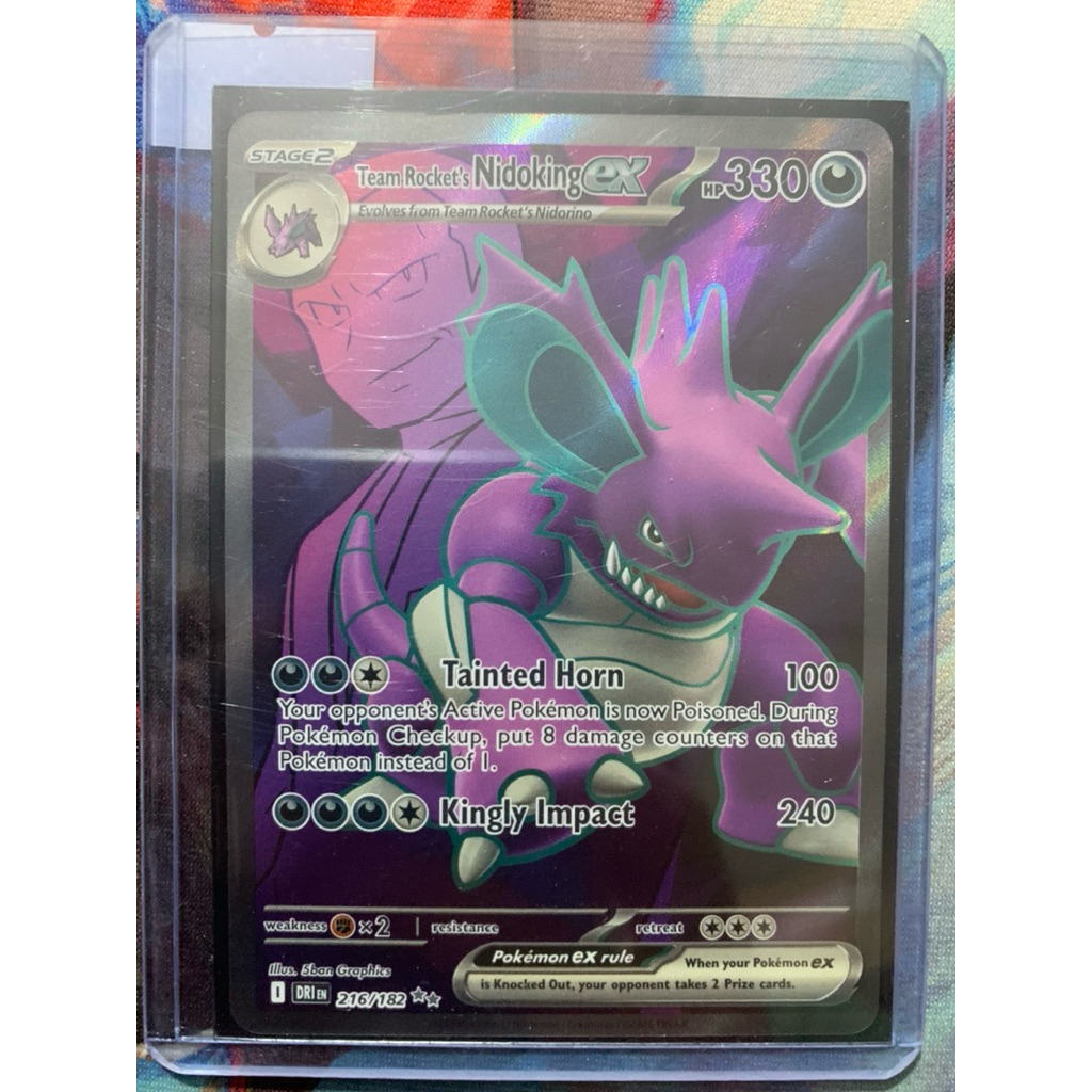 Thẻ Tiếng Anh - Pokemon Nidoking ex 216/182