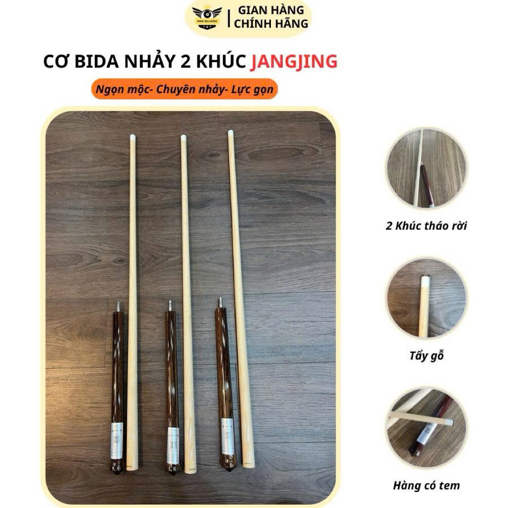 Gậy nhảy, Gậy sút tê, Cơ bida nhảy jiangying, Phụ kiện bida giá rẻ