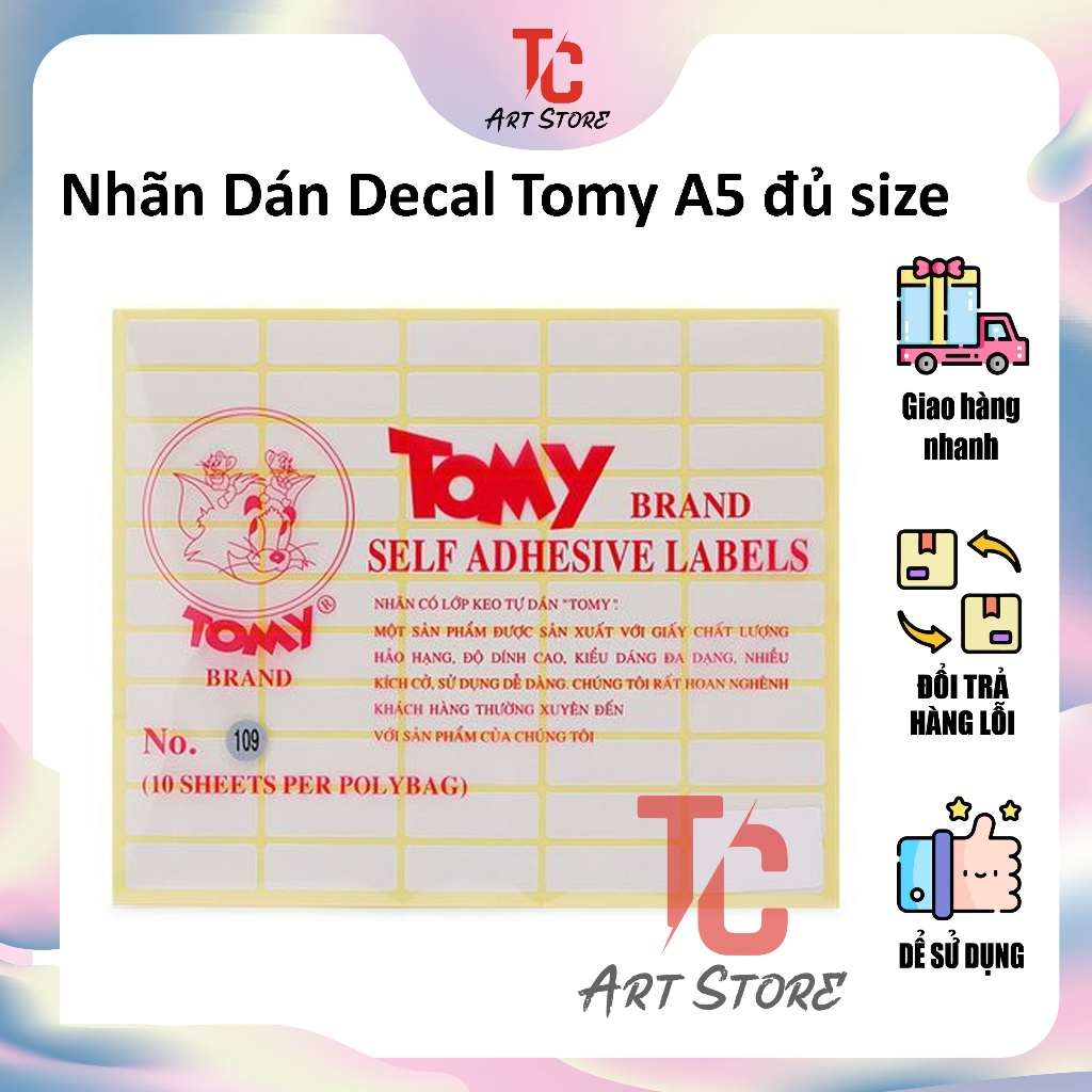 NHÃN DÁN DECAL TOMY A5