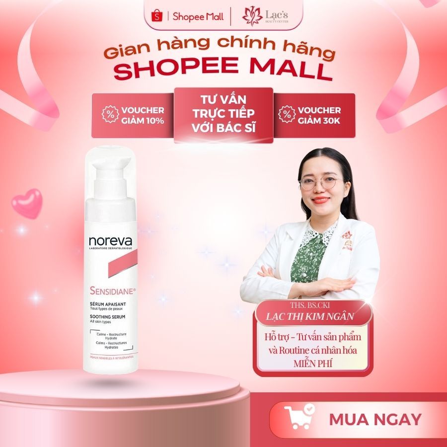 Serum phục hồi Noreva Sensidiane Soothing serum 30mL