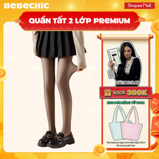  Quần Tất Giữ Nhiệt 2 Lớp BT14 BEBECHIC Cao Cấp Lót Nỉ Dày Dặn Ôm Sát Che Hoàn Toàn Khuyết Điểm 