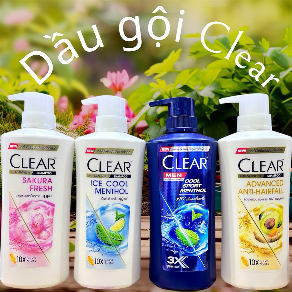 Dầu gội clear thái lan chính hãng (đủ mùi)