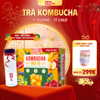   TẶNG CỐC  Trà Kombucha Dạng Gói Bổ Sung Lợi Khuẩn Trà Trái Cây Giải Khát Tốt Cho Hệ Tiêu Hóa Detox Giảm Bản F&B 
