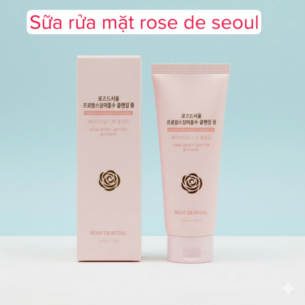 2-5 hộp Sữa rửa mặt rose de seoul centifolia extract cleansing foam trọng lượng 150ml sạch dầu mụn ẩn _krlab