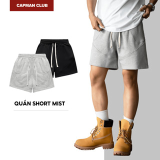  Quần short nam phom rộng MIST vải nỉ chân cua CAPMAN CLUB quần đùi nam trên gối trẻ trung thoải mái 