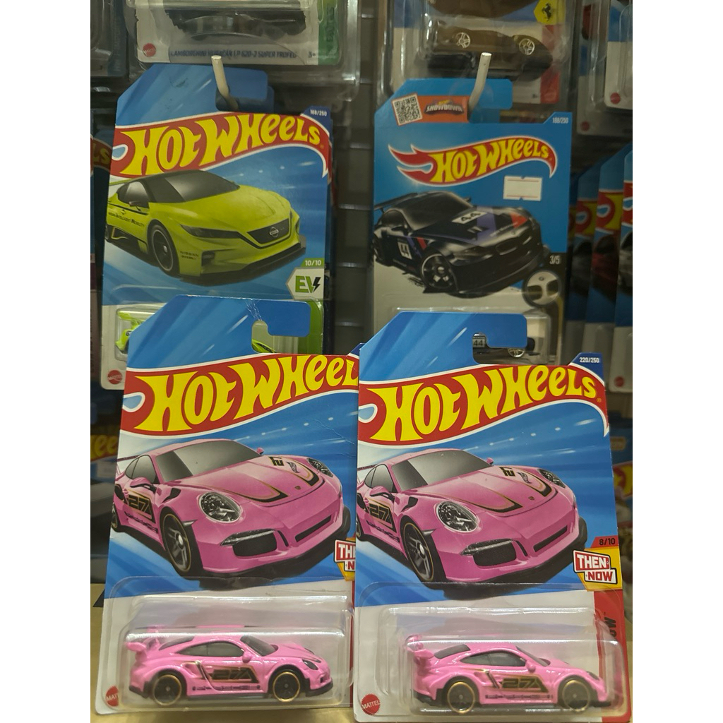 (Hoả tốc SG) Xe mô hình 1:64 Hot Wheels chính hãng Mattel Porsche 911 GT3 RS màu Hồng