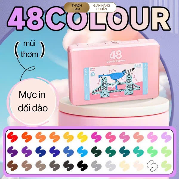 Bút maker acrylic brush 48 màu cao cấp