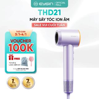  Máy sấy tóc EYSIN THD21 Tốc Độ Cao Công Suất 1600W 200 Triệu Ion Âm Nhỏ Gọn Nhanh Khô Tóc 