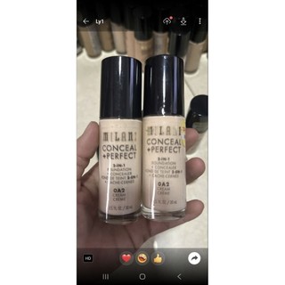 Kem nền Milani 2in1 30ml tone 00a,00b,0a2