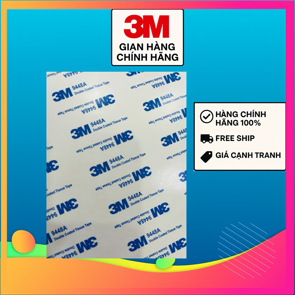 Băng keo 2 mặt chịu nhiệt dán đa năng 3M-9448A