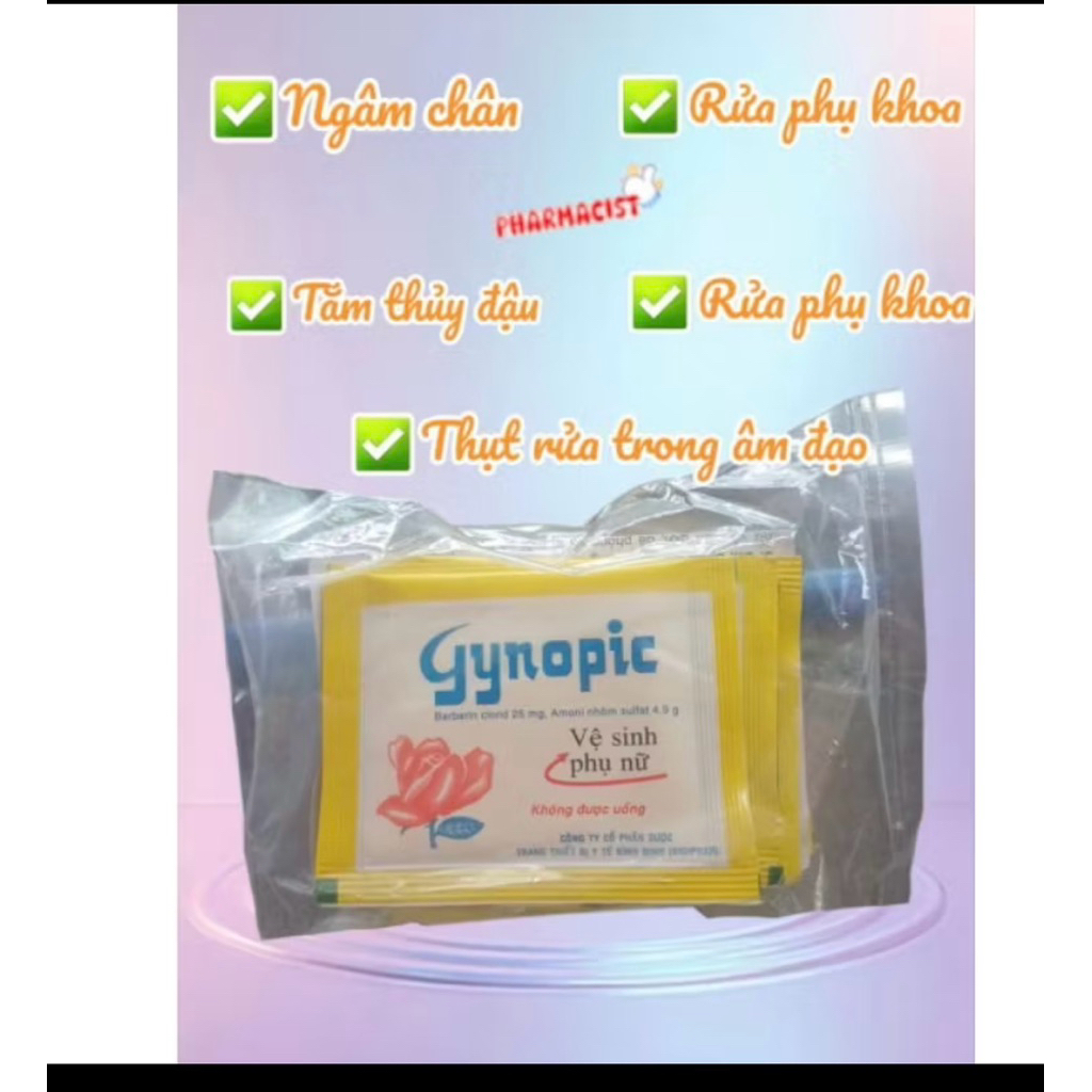 combo 10 gói Bột vệ sinh Gynopic (hoa hồng?