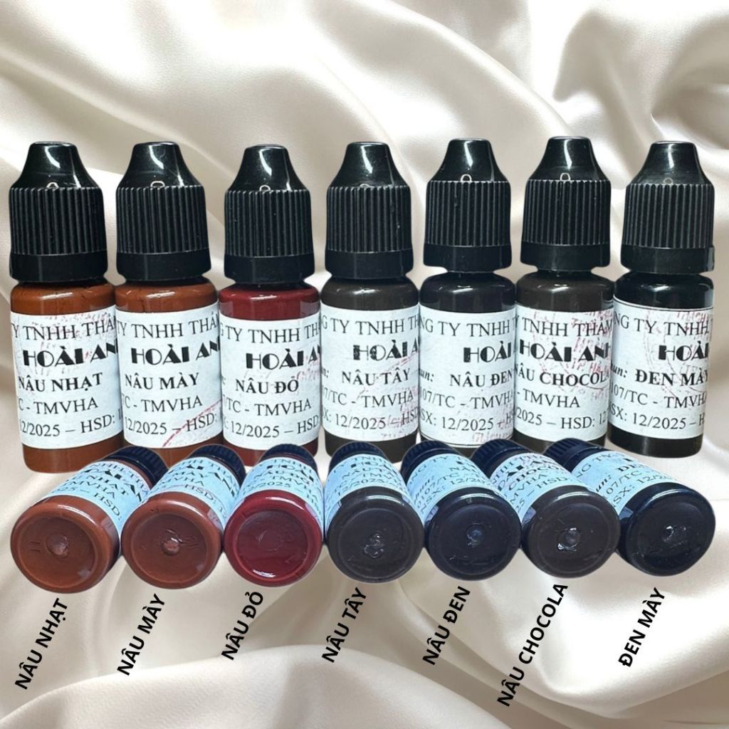 mực mày pha sẵn chai nhỏ 12ml ( cam kết bao đẹp 100%)