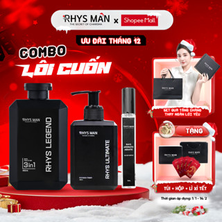  Combo Sữa tắm gội nam 3in1 350ml & Dung dịch vệ sinh nam 120ml & Nước hoa 10ml RHYS MAN 