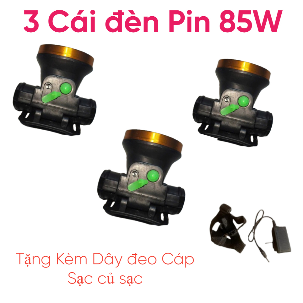 combo 3 den pin đội đầu tich dien siêu sáng