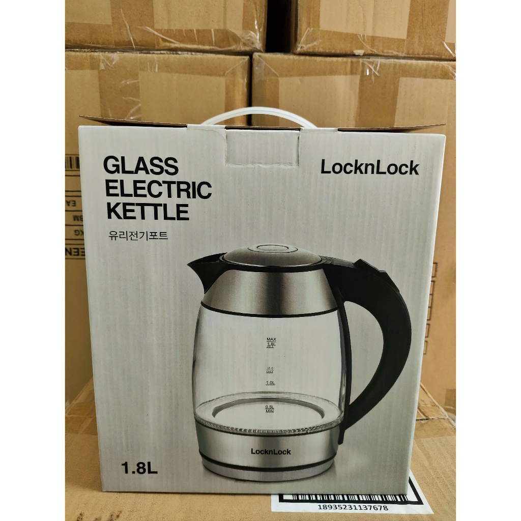 Ấm Siêu Tốc LocknLock 1.8L EJK418SLV Thủy Tinh, Tiện Dùng Hằng Ngày