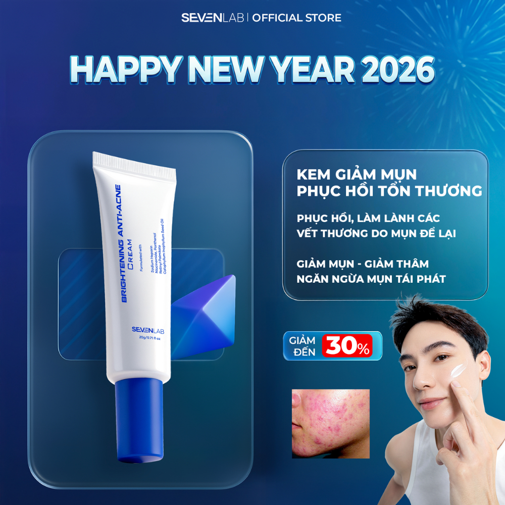 Kem phục hồi mụn SEVENLAB Brightening Anti-Acne Cream hỗ trợ làm lành và ngăn mụn tái phát 20gr