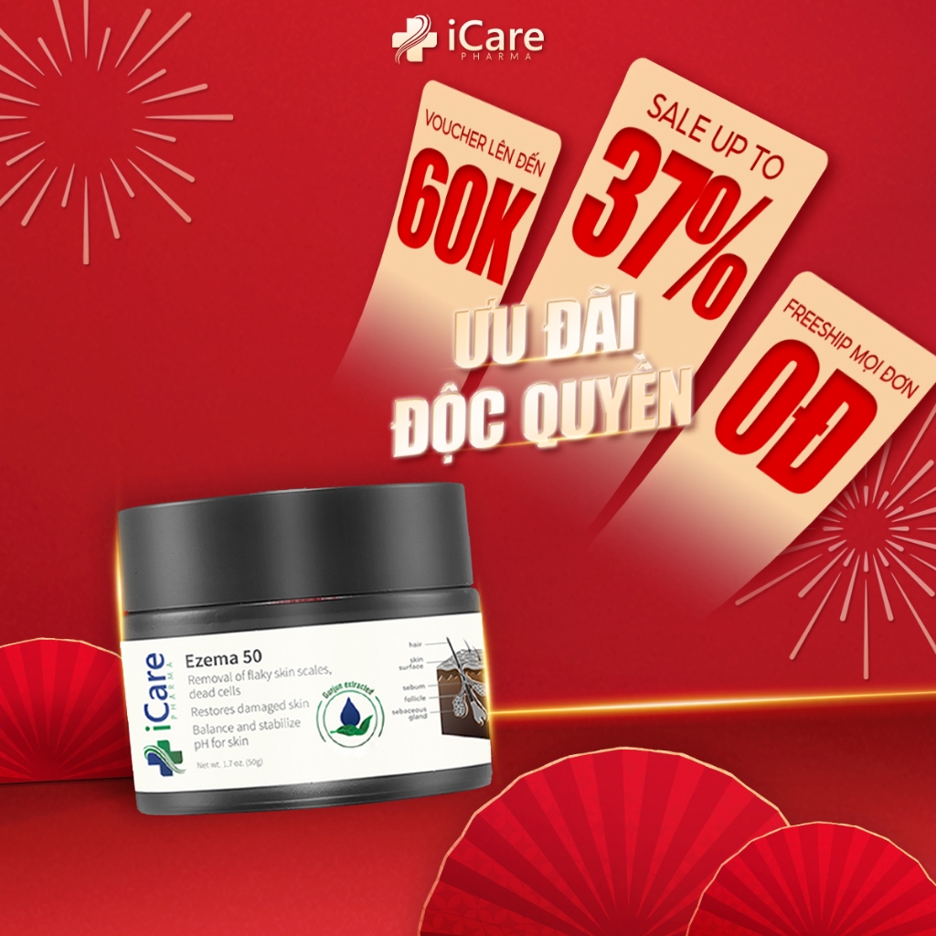 Cao Bôi Ezema 50 | Hủ 50gr | Thương Hiệu iCare Pharma
